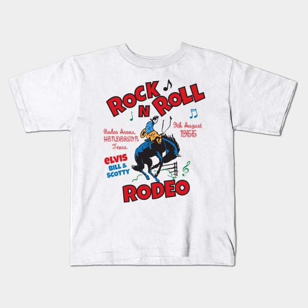 Rock N Roll Rodeo Kids T-Shirt by PopGraphics